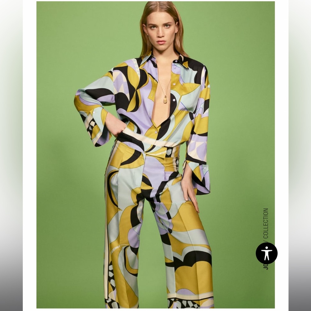 BNWT Zara Co Ord Set. Sold out!!!! This set give Emilo Pucci vibes. New worn.
